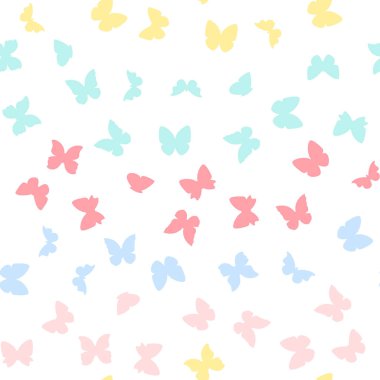 Gökkuşağı kelebekler seamless modeli olarak