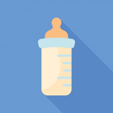 Beyaz gölge ile süt şişesi