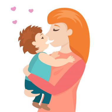 sevgi dolu bir anne bebek çocuk holding