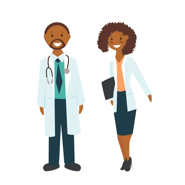 Два африканских американских врача — стоковый вектор