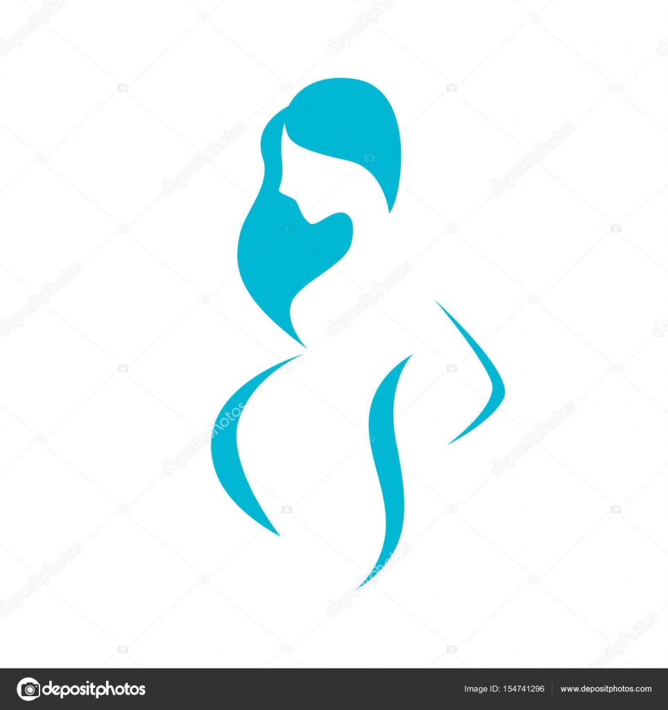 Imagen estilizada azul de la mujer embarazada Vector de stock #154741296 de  ©Elecstasyy, image size:963x1024