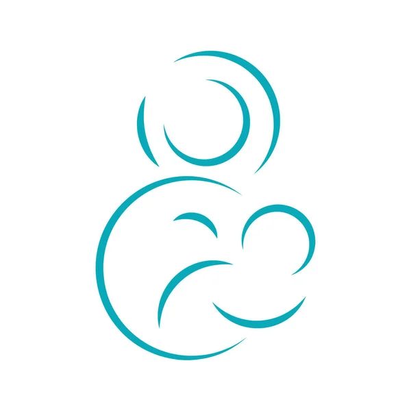 Plantilla de logotipo de lactancia materna estilo círculo — Vector de stock