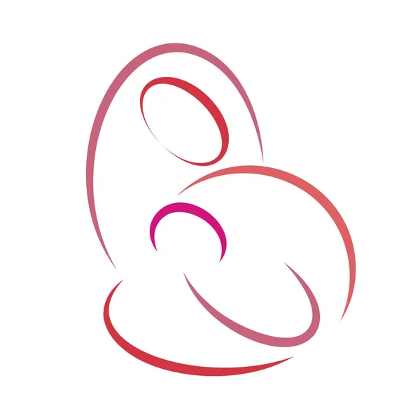 Immagine stilizzata dell'allattamento al seno — Vettoriale Stock