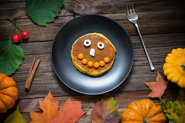 Pumpkin pancake for Halloween