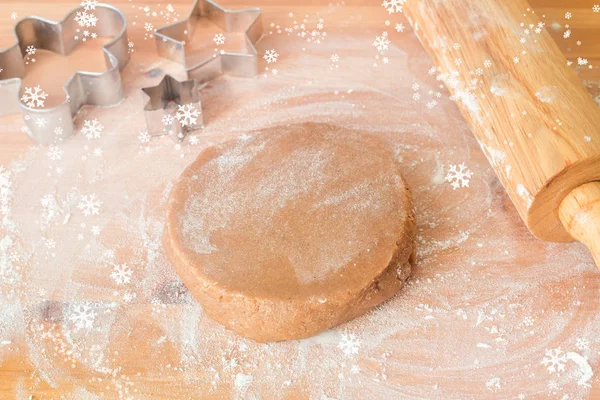 Perník cookie těsta na pečení cukroví — Stock fotografie