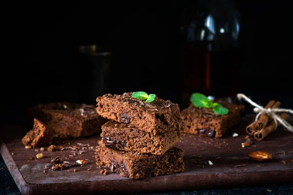 Brownies de chocolate caseros — Foto de Stock
