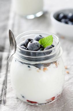 Yaban mersini ile Yunan yoğurt