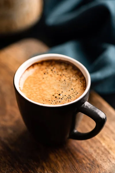 Чашка черного кофе эспрессо — стоковое фото