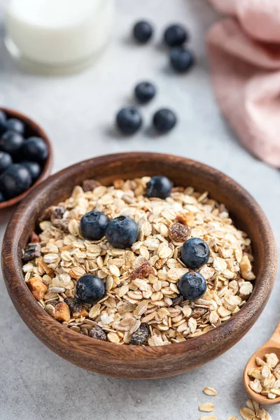 Bowl of oat muesli — Stock Photo, Image