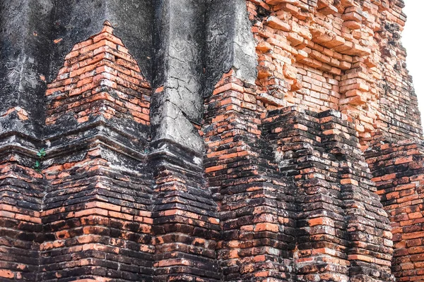 Ayutthaya dönemindeki tapınak duvarları, Phra Nakhon Si Ayutthaya, Tayland.