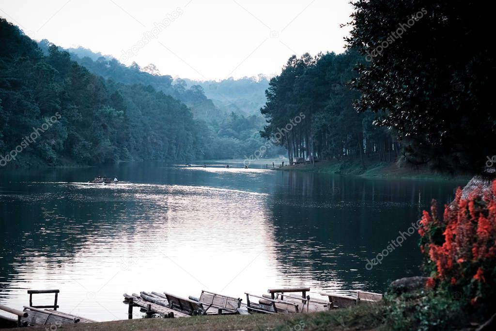 River in the middle of Pang Ung Mountain, Mae Hong Son, Thailand