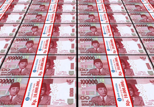 3D Rupia indonesia dinero fondo blanco — Foto de Stock