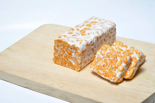 Slice of tempeh on table — 스톡 사진