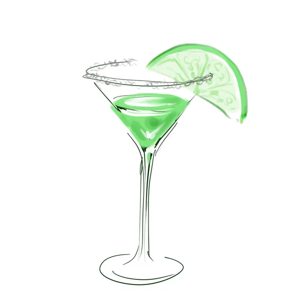 Köstlicher Cocktail im Glas Margarita — Stockfoto