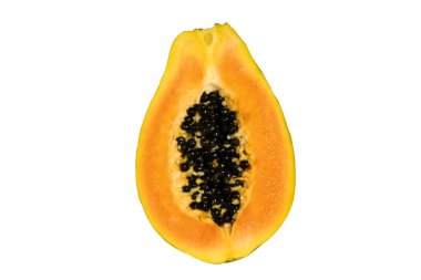 Lezzetli ve olgun papaya yalıtılmış.