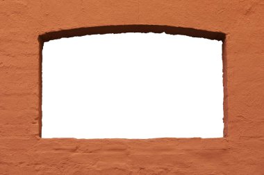 Fotoğraf çerçevesi olarak taş duvar konyağı renginde..