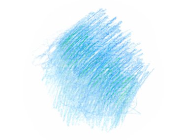 İzole edilmiş soyut nokta lekesi gradyan mavi akuamarin yeşil renkli beyaz arkaplan. El çizimi renkli kalem yağı pastelleri. Chalky dokusu. Tasarım şablonları, kartpostallar, metin, sosyal ağlar, web siteleri