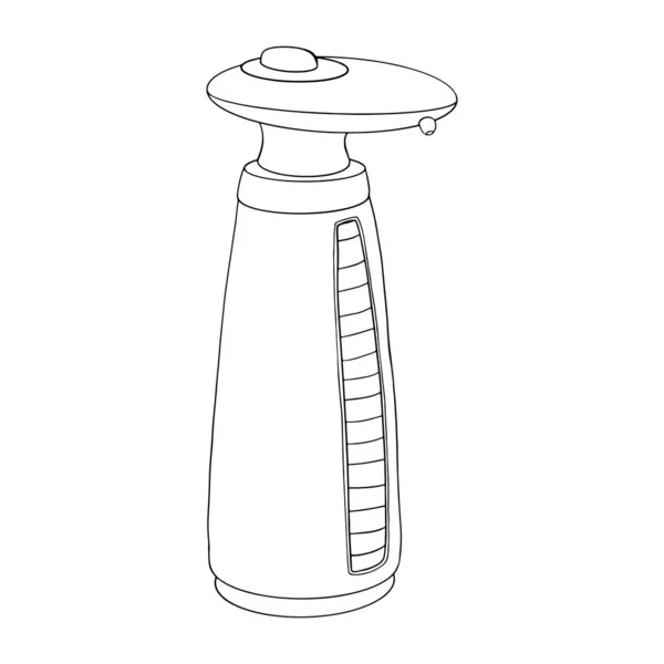 Dispensador Jabón Líquido Automático Moderno Cerca Higiene Del Hogar Protección — Archivo Imágenes Vectoriales