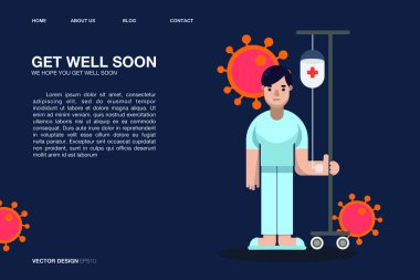 Corona Virüs Hasta Bilgileri web sayfası tasarımı, güzel ve görkemli grafik vektör sanatı EPS10 dosya biçiminde web ve uygulama tasarımı Vector tasarım tasarım elementinde kullanılabilir