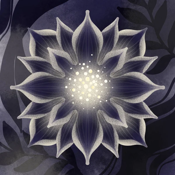 Güzel Anlamlı Koyu Lotus Çiçeği Arka Plan Izole Grafik Tasarım — Stok fotoğraf
