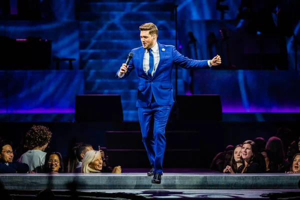 Amsterdam Netherlands November 2019 Michael Buble Concert Show Ziggo Dome — Stock Photo, Image
