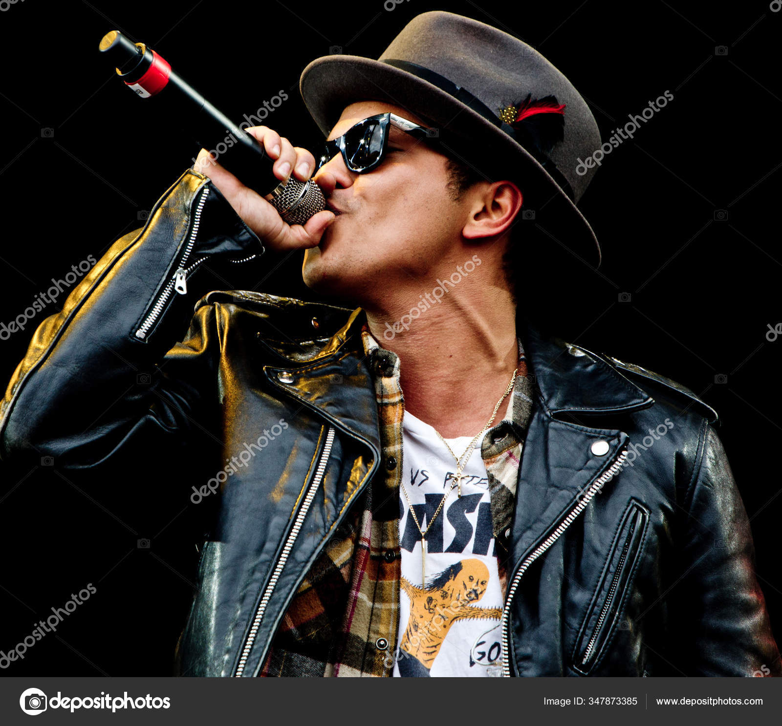 Bruno Mars Rock Werchter Festival 2011 Бельгия – Стоковое.