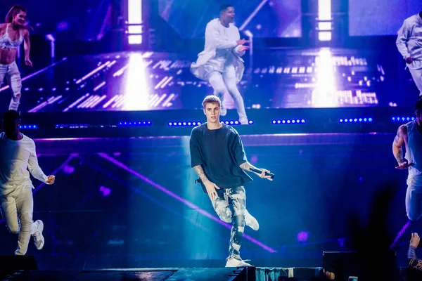 Justin Bieber Előadása Gelredome 2016 Ban — Stock Fotó