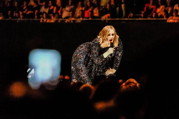 Cantante Adele Alla Cupola Ziggo Giugno 2017 Amsterdam Paesi Bassi — Foto Stock