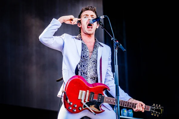 Augustus 2019 Lowlands Festival Países Bajos Miles Kane — Foto de Stock