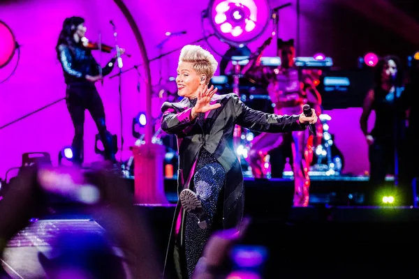 Alecia Beth Moore Aka Pink Malieveld Hague Netherlands August 2019 — Stock Photo, Image