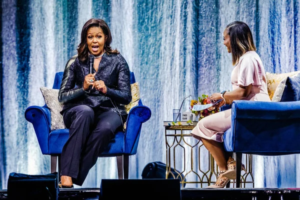 Ancienne Dame Poing Michelle Obama Ziggo Dome Avril 2019 Amsterdam — Photo