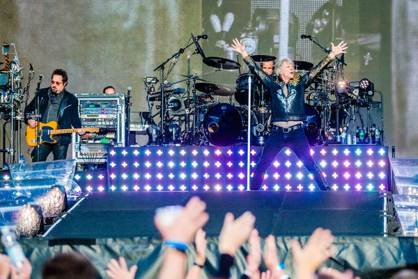 Bon Jovi Előadása Goffertparkban 2019 — Stock Fotó