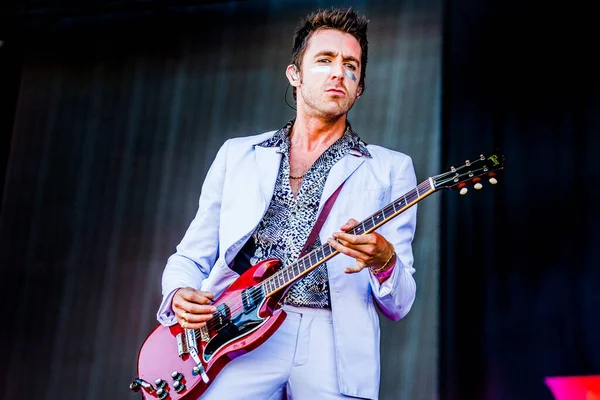 Ağustos 2019 Lowlands Festivali Hollanda Miles Kane — Stok fotoğraf