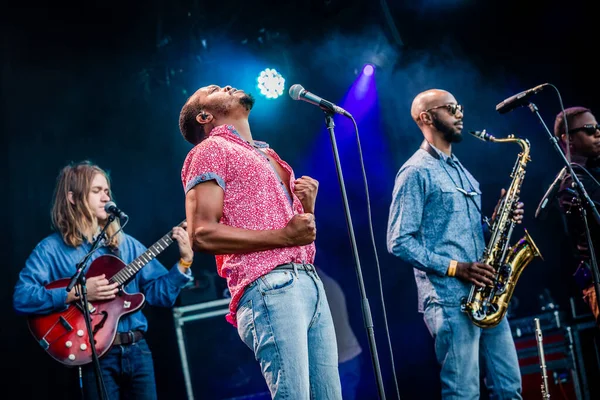 Junio 2019 Rock Werchter Festival Bélgica Concierto Durand Jones — Foto de Stock