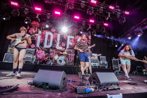 Června2019 Rock Werchter Festival Belgie Koncert Idles — Stock fotografie