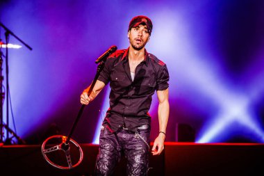 Singer Enrique Iglesias at Ziggo Dome on November 9, 2019 in Amsterdam, Netherlands clipart