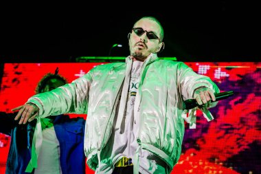 J-Balvin at AFAS on April 26, 2018 in Amsterdam, Netherlands