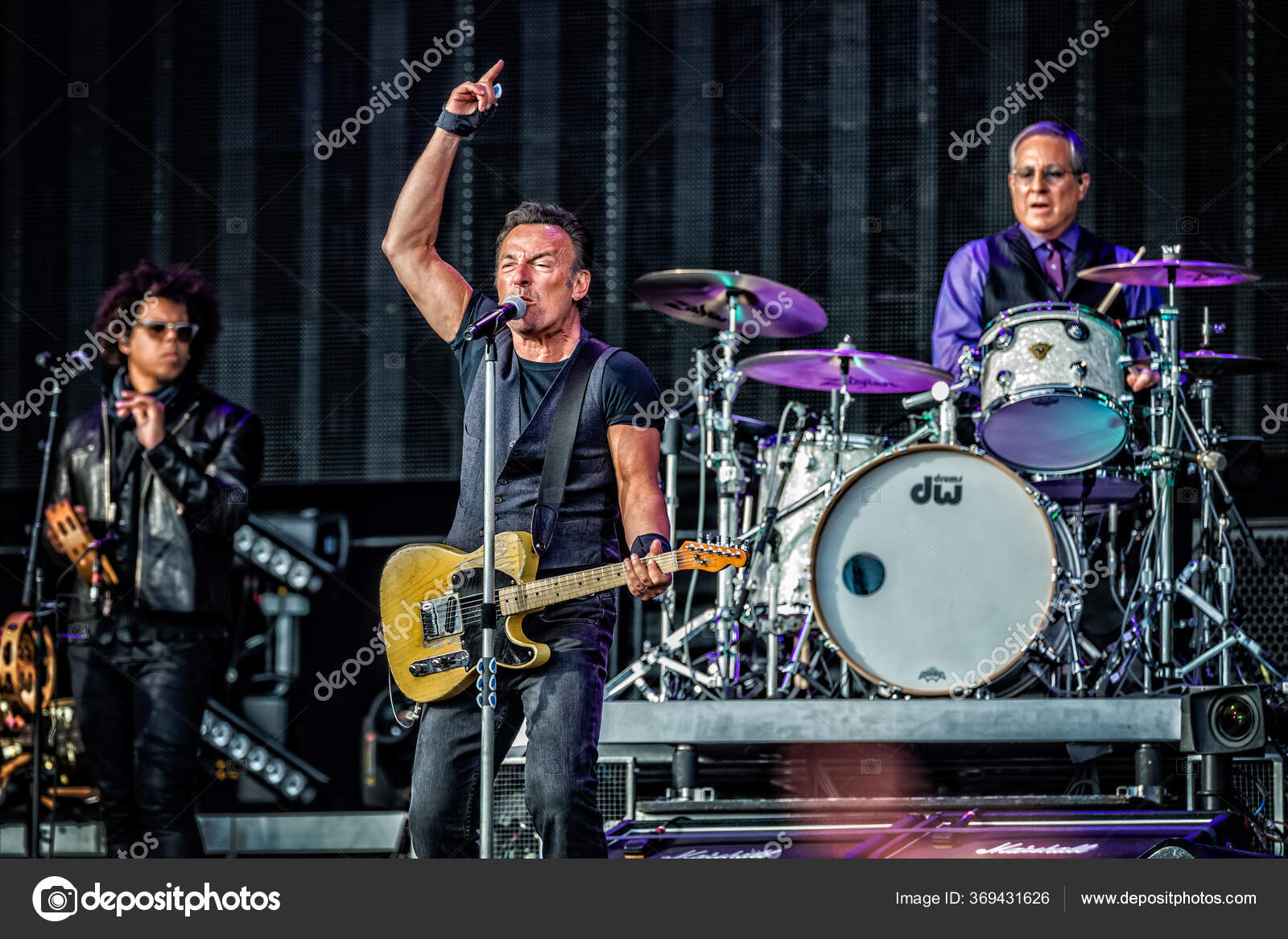 Bruces Springsteen Street Band Malleveld Festival 2016 – Стоковое.