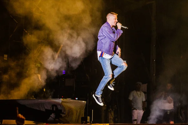 Macklemore Előadás Szigetfesztiválon Budapesten 2019 — Stock Fotó