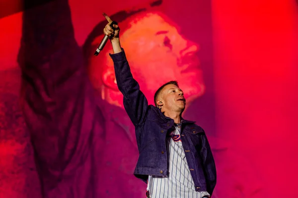 Actuación Macklemore Festival Sziget Budapest Hungría 2019 — Foto de Stock