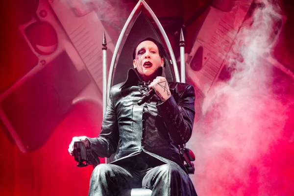 Marilyn Manson Perform Eindhoven Klokgebouw — Stock Photo, Image