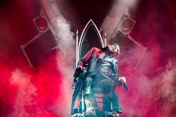 Marilyn Manson Perform Eindhoven Klokgebouw — стокове фото