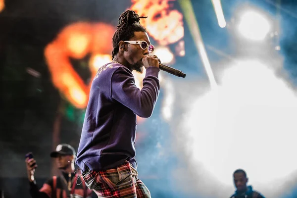 Migos Lowlands Müzik Festivali Sırasında Sahnede Sahne Alıyor — Stok fotoğraf