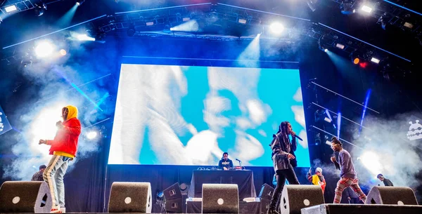 Migos Lowlands Auf Der Bühne Während Des Musikfestivals — Stockfoto