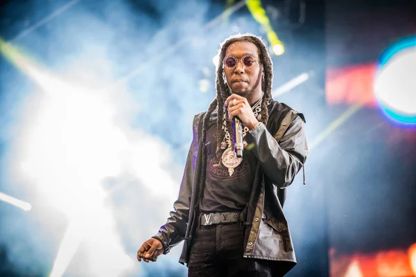 Migos Lowlands Apresentando Palco Durante Festival Música — Fotografia de Stock