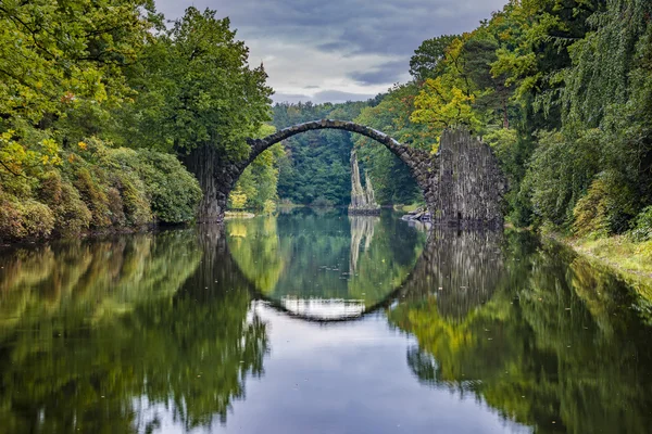 Piękny Widok Devils Bridge Kromlau Niemcy — Zdjęcie stockowe