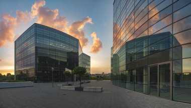 Szczecin, Polonya-27 Temmuz 2016:Modern ofis binası