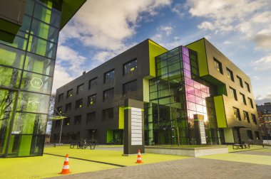 Szczecin, Polonya-27 Temmuz 2016:Modern ofis içinde olmadığım Binası