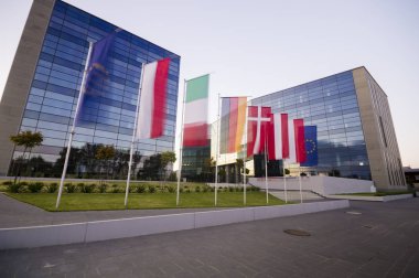 Szczecin, Polonya-27 Temmuz 2016:Modern ofis içinde olmadığım Binası