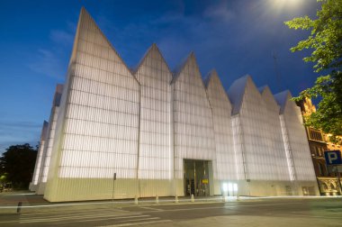 Szczecin, Polonya, Eylül 2016: futuristik ofis Szczecin Filarmoni Binası